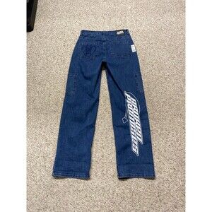 Broken Promises Womens Jeans 4 Cargo Embroidered Snake Cobra Y2K Skater Hip Hop